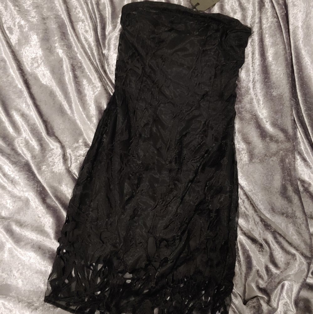 All Saints strapless lace dress size 2